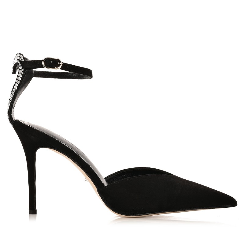 Women's Black Suede Leather Pumps