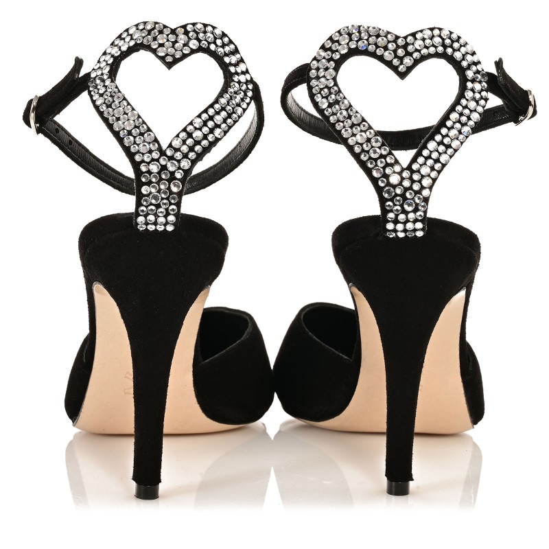 Women's Black Suede Leather Pumps