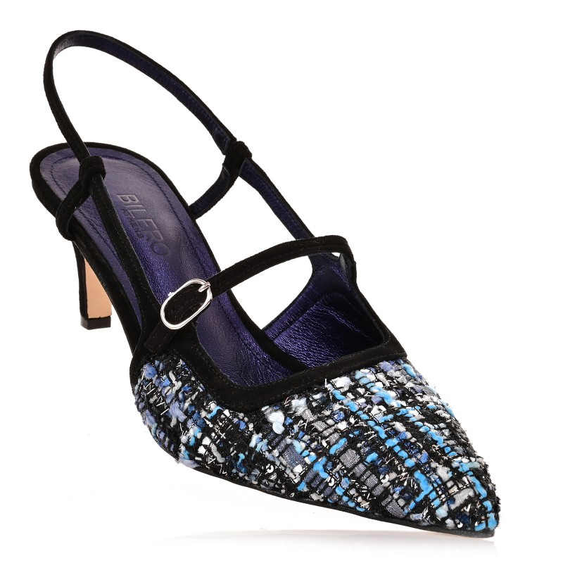 Women's Pumps Blue Fabric
