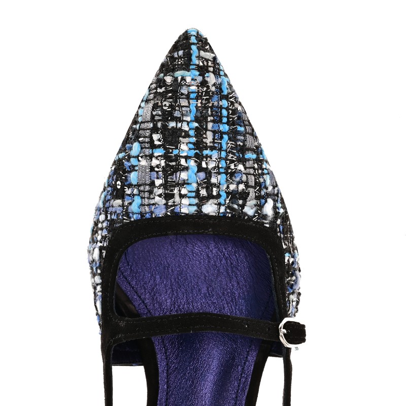 Women's Pumps Blue Fabric
