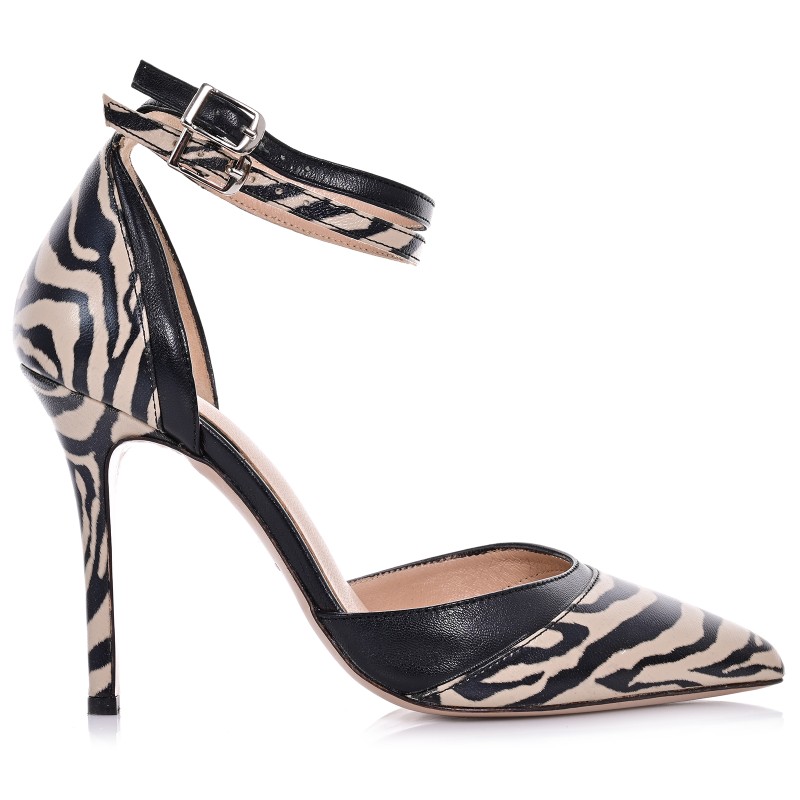 Women's Pumps Leather Zebras