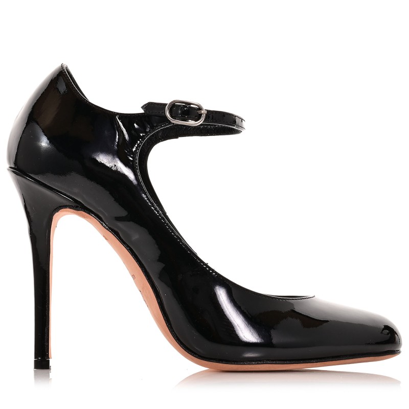 Women Black Patent Leather Pumps