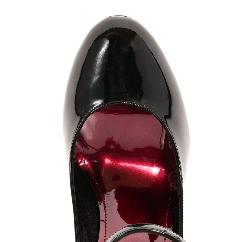Women Black Patent Leather Pumps