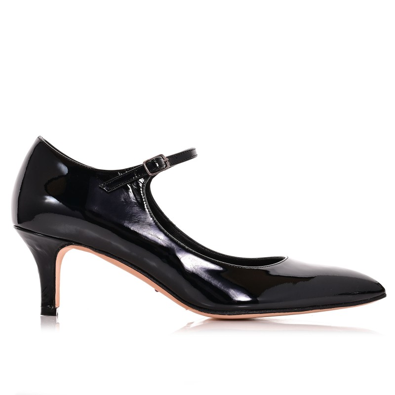 Women Black Patent Leather Pumps