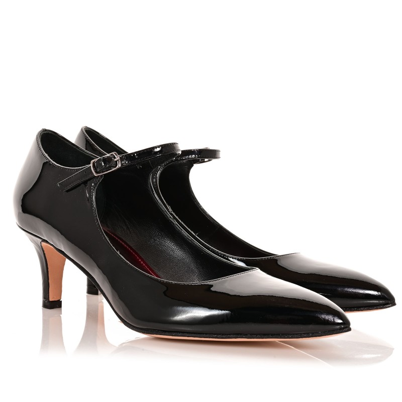 Women Black Patent Leather Pumps