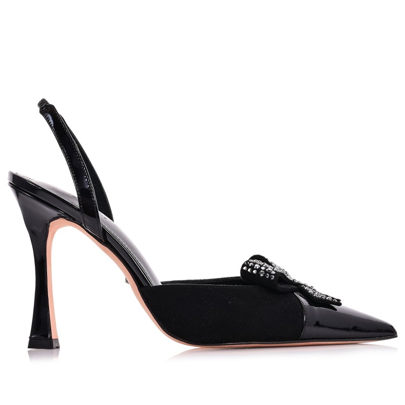 Women's Black Suede Leather Pumps