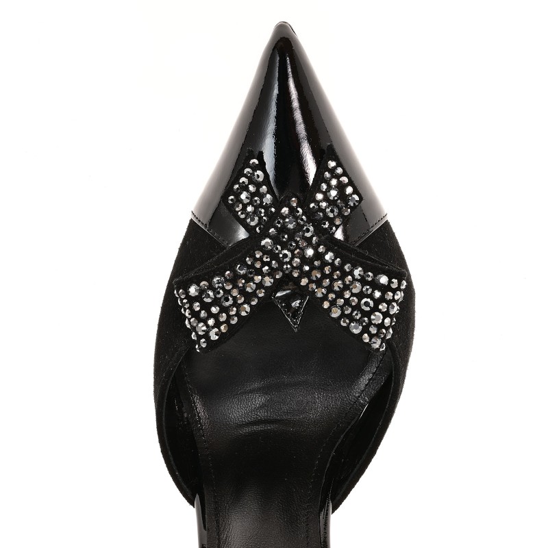 Women's Black Suede Leather Pumps