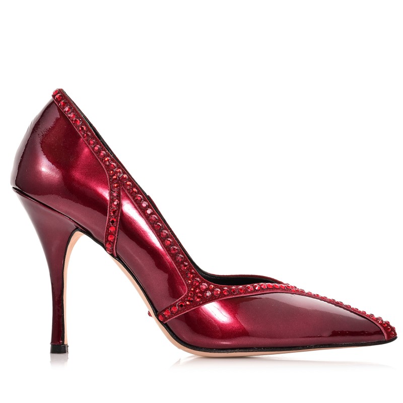 Women's Burgundy Patent Leather Pumps