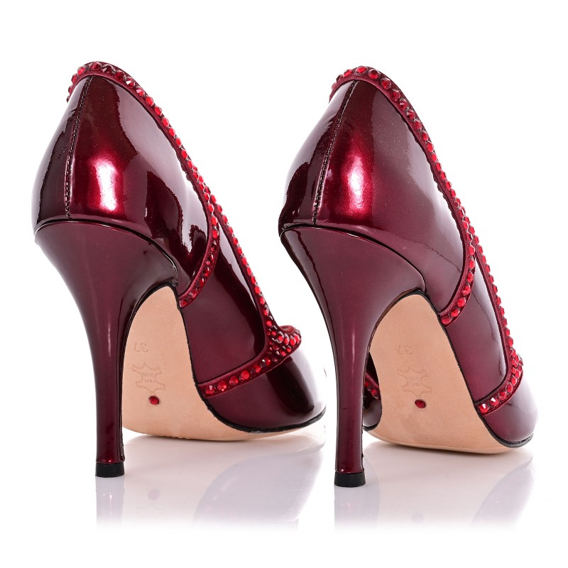 Women's Burgundy Patent Leather Pumps