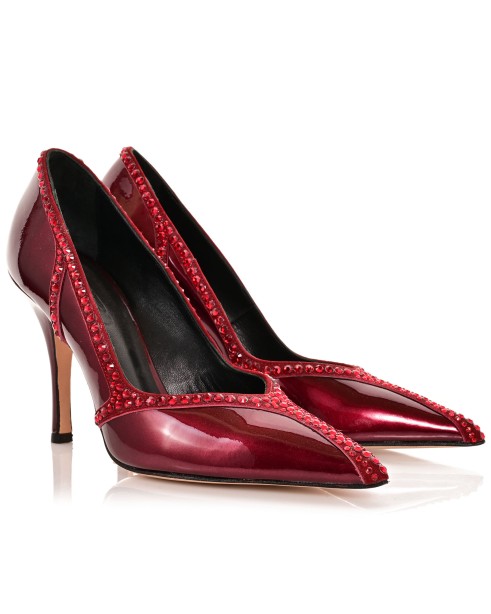 Women's Burgundy Patent Leather Pumps