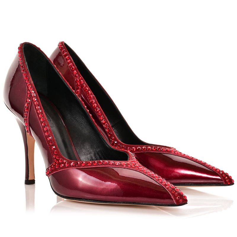 Women's Burgundy Patent Leather Pumps