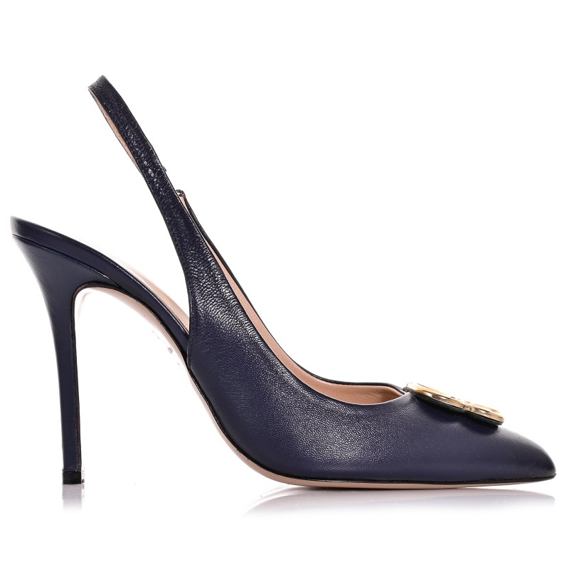 Women's Pumps Blue Leather