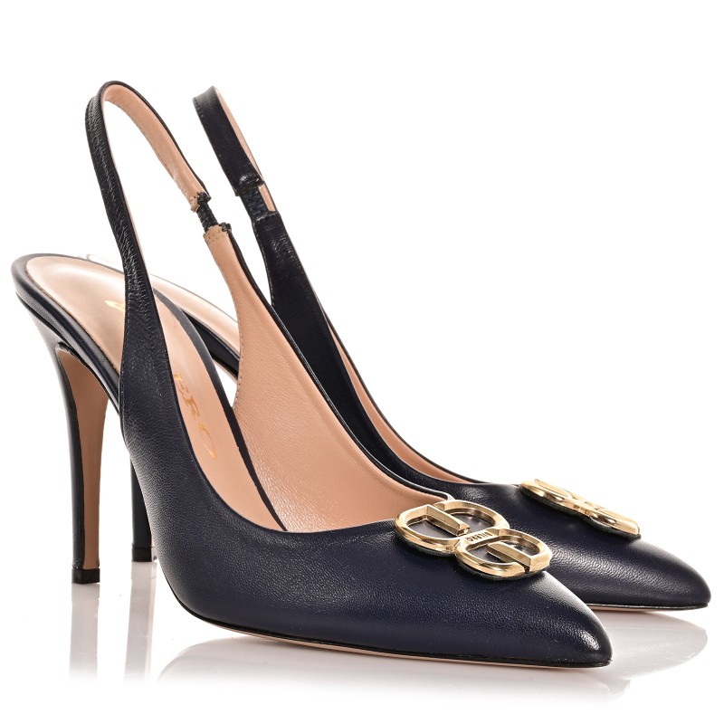 Women's Pumps Blue Leather