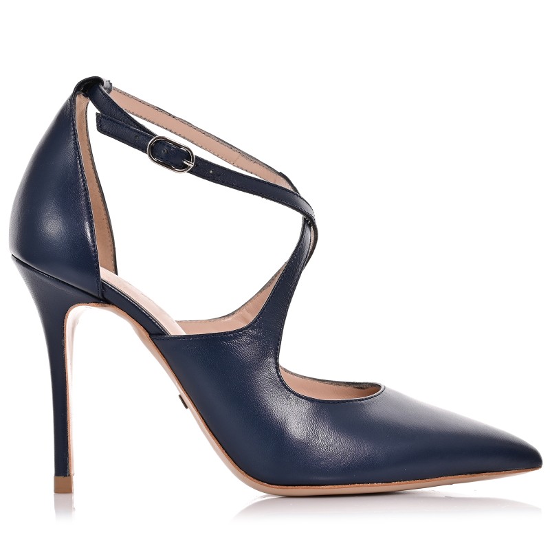Women's Heels Blue Leather