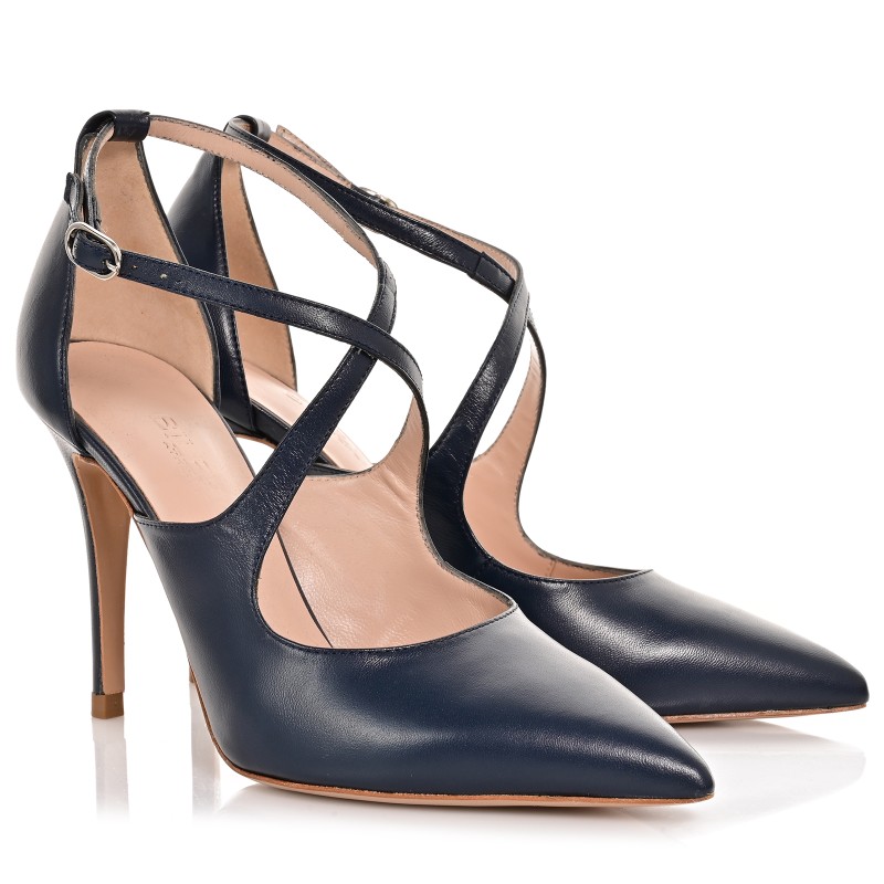 Women's Heels Blue Leather