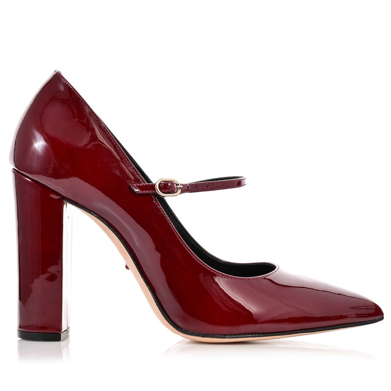 Women's Burgundy Patent Leather Pumps