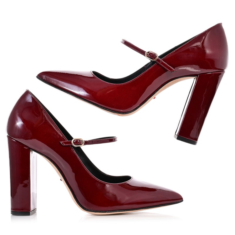 Women's Burgundy Patent Leather Pumps