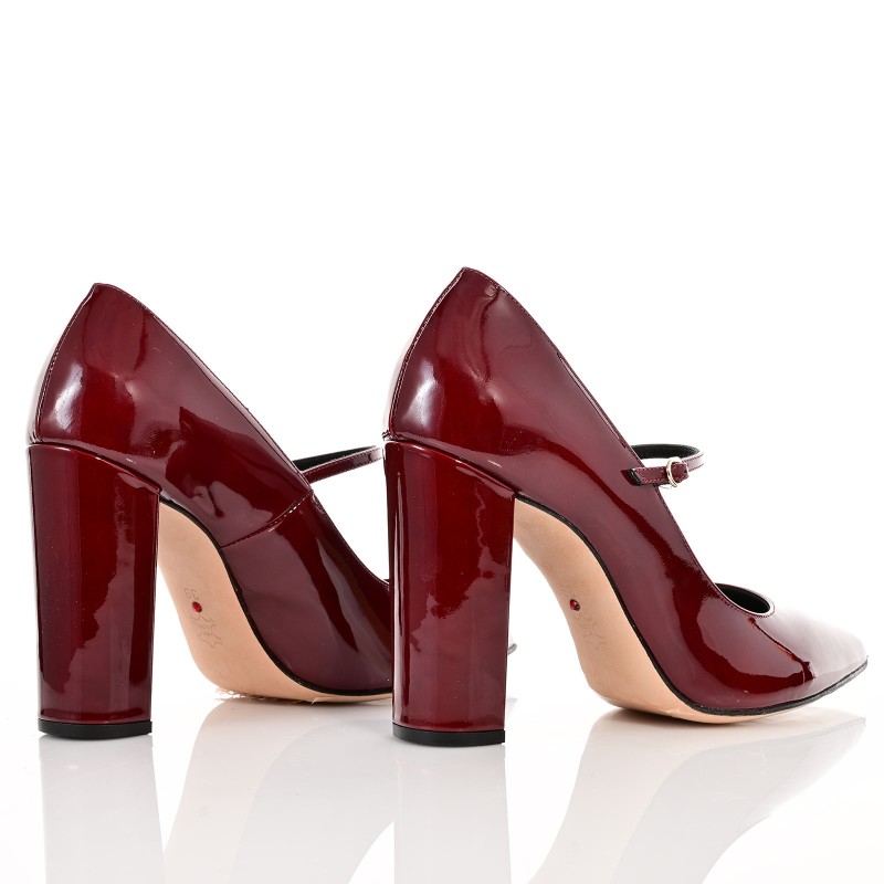 Women's Burgundy Patent Leather Pumps