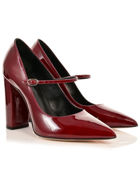 Women's Burgundy Patent Leather Pumps