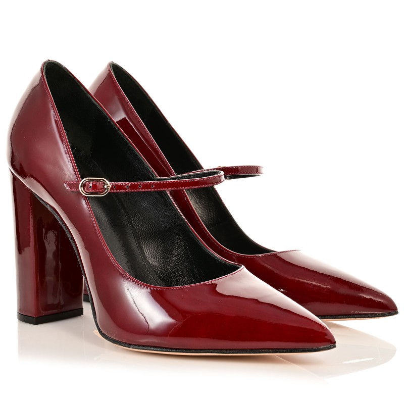 Women's Burgundy Patent Leather Pumps