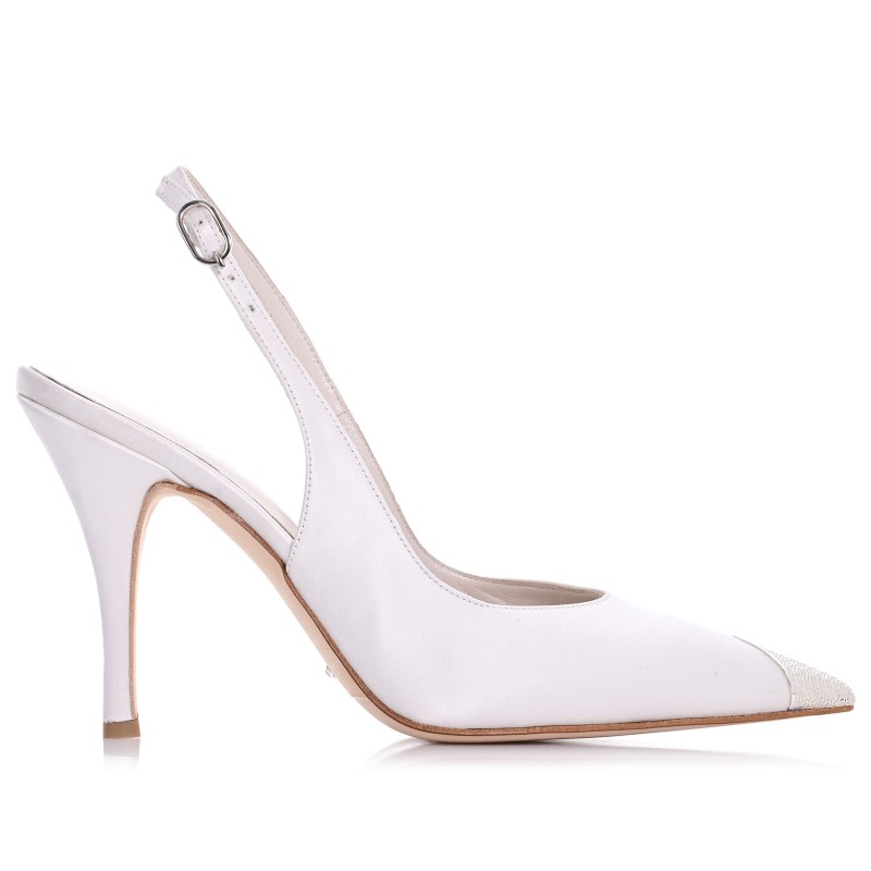 Bridal Pumps White Satin