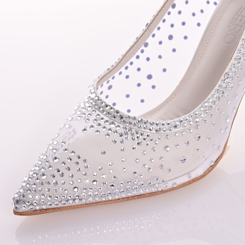 White Satin Bridal Pumps