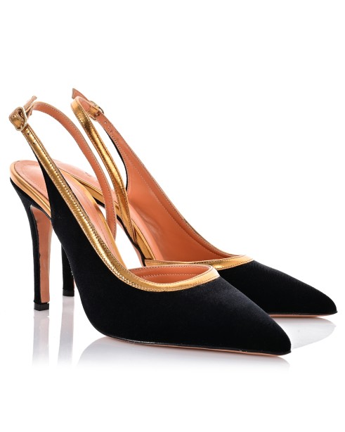 Women's Black Velvet Pumps