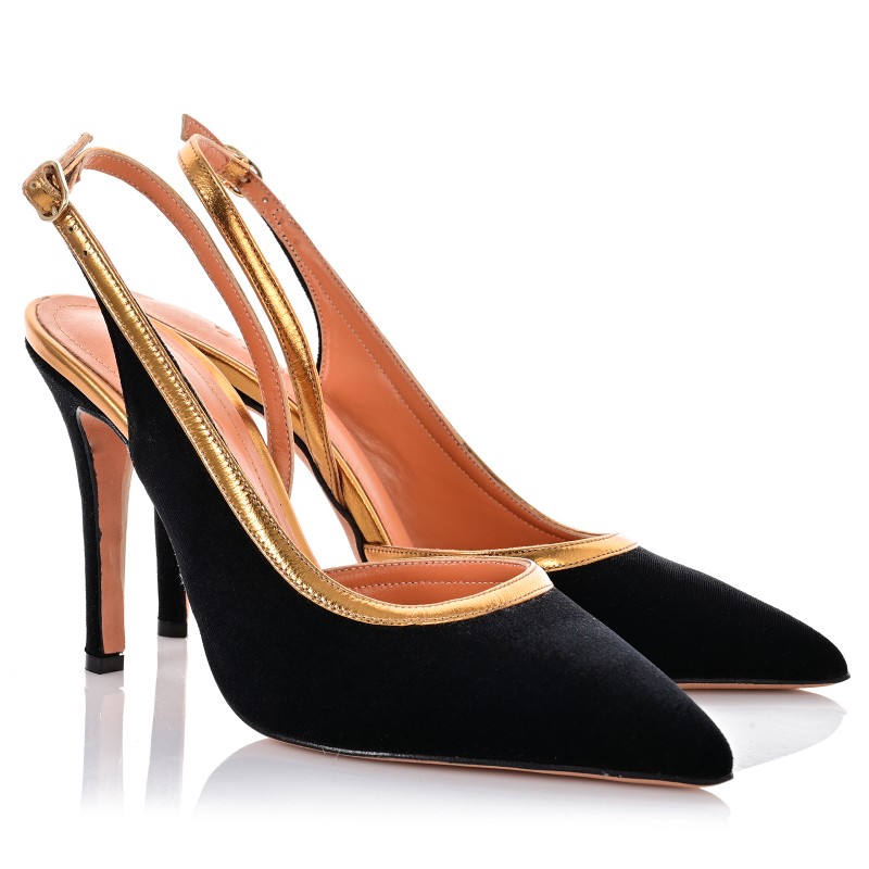 Women's Black Velvet Pumps