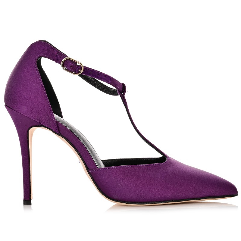 Women's Purple Satin Pumps