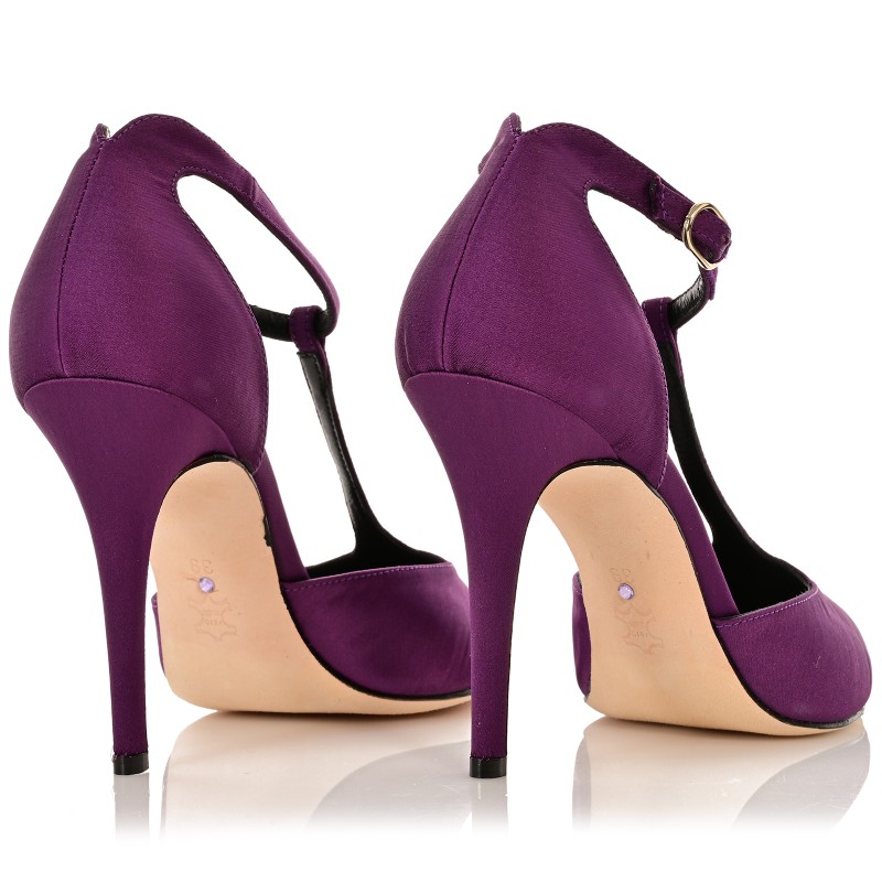 Women's Purple Satin Pumps