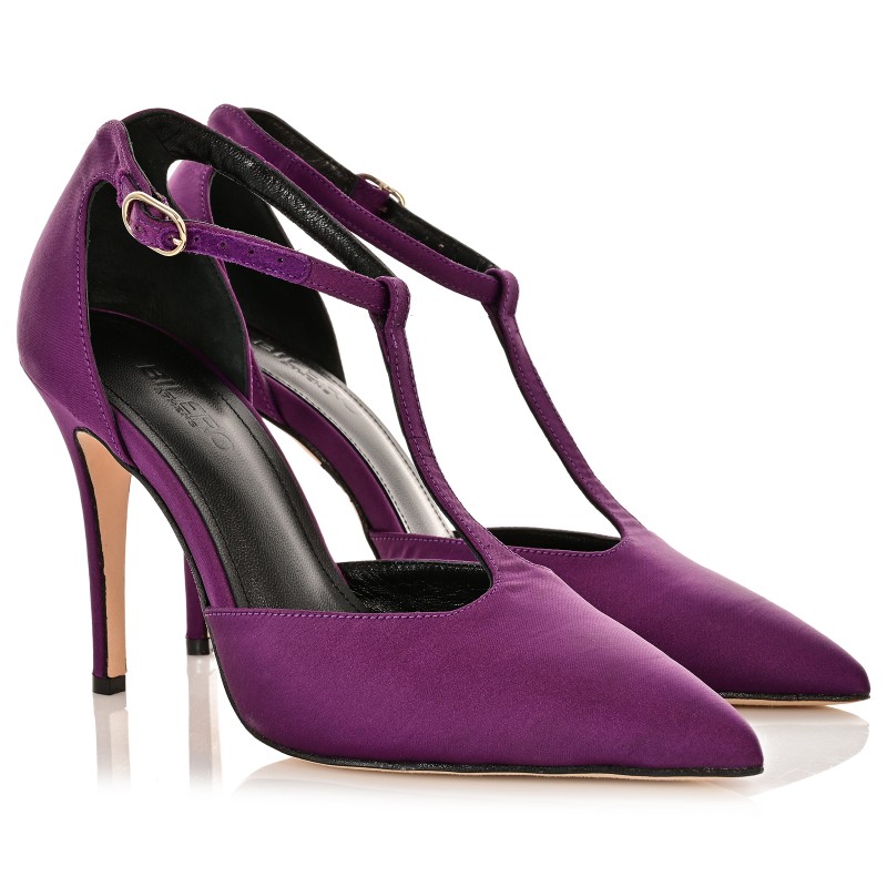 Women's Purple Satin Pumps