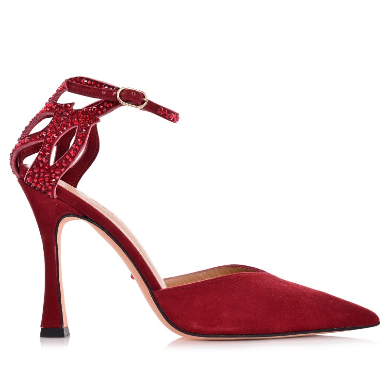 Women's Burgundy Suede Pumps
