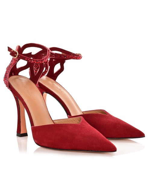 Women's Burgundy Suede Pumps