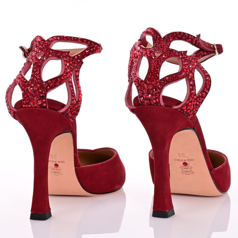 Women's Burgundy Suede Pumps