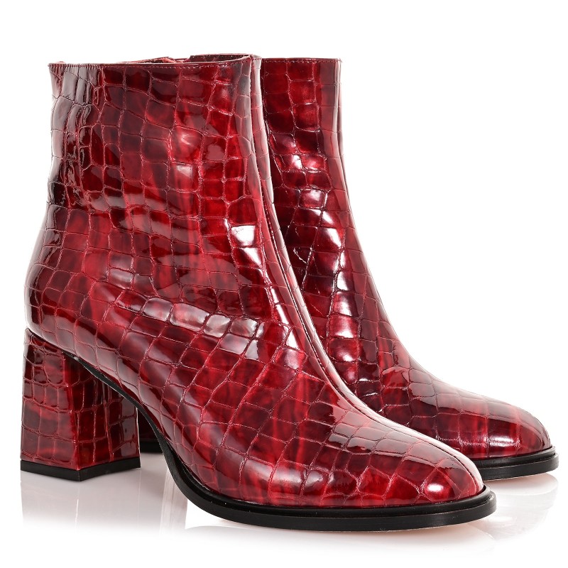 Women's Burgundy Leather Boots