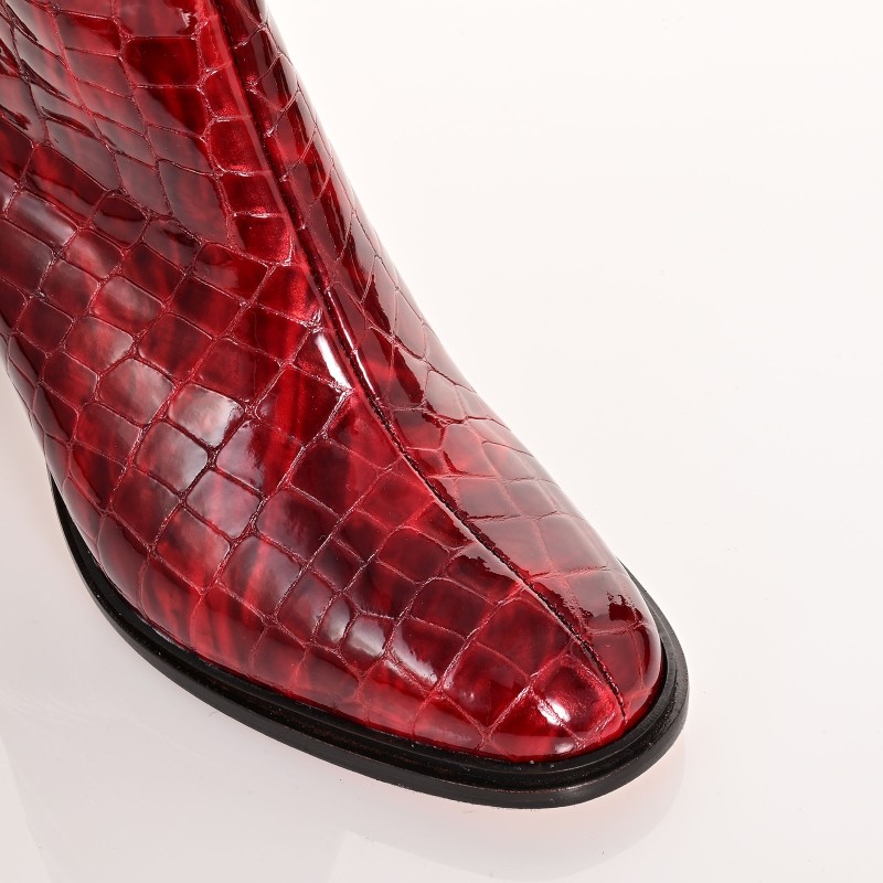 Women's Burgundy Leather Boots