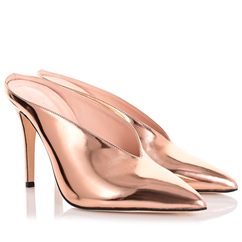 Women's Mules Mirror Copper