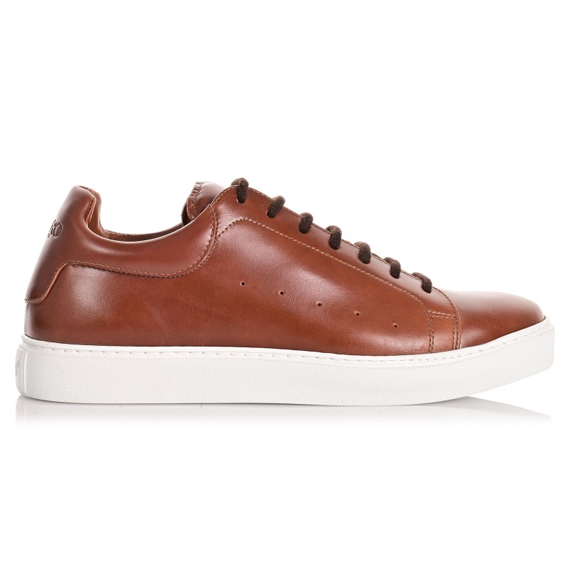 Men Sneakers Camel Leather