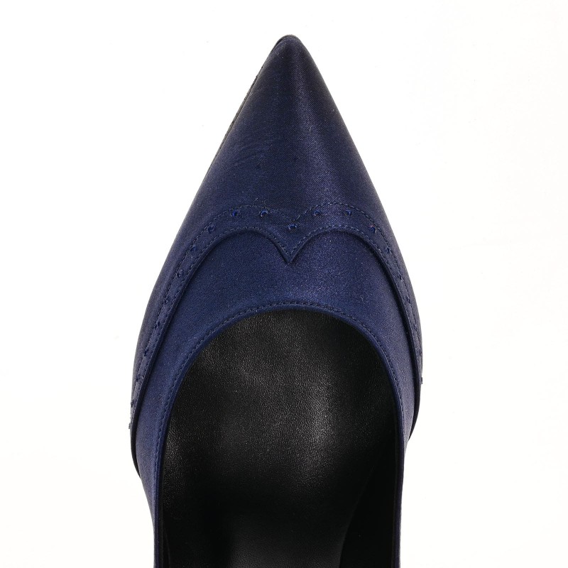 Women's Blue Satin Heels
