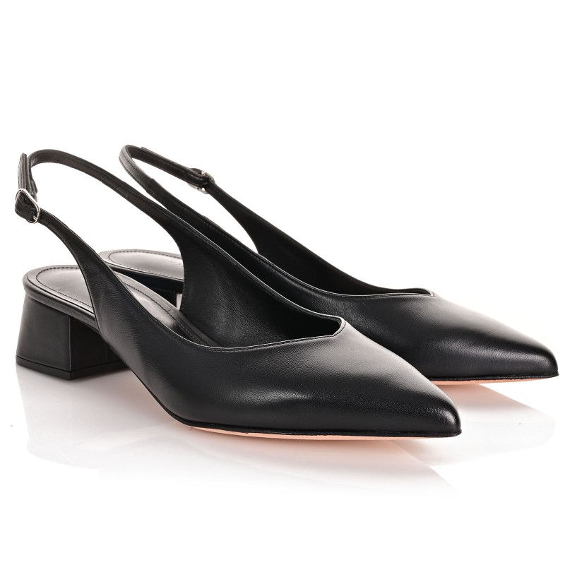 Women's Black Leather Pumps