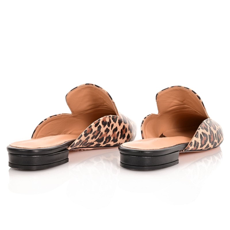 Women's Mules Leopard Leather