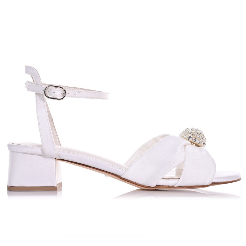 Bridal Sandals White Satin