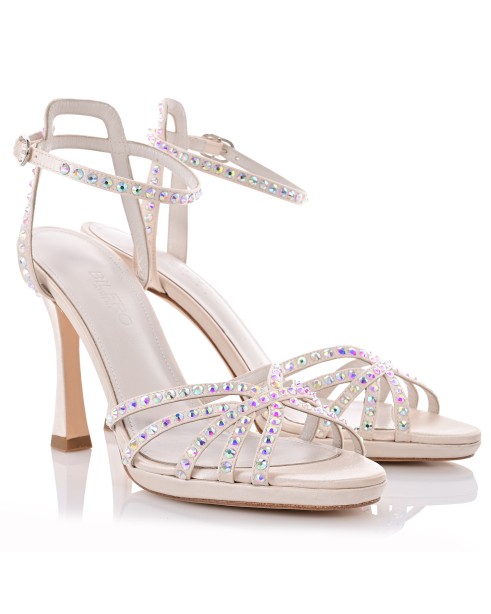 Ivory Satin Bridal Sandals