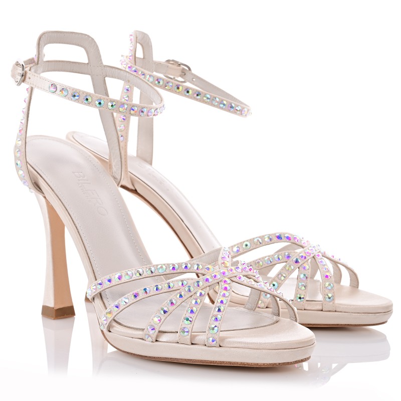 Ivory Satin Bridal Sandals