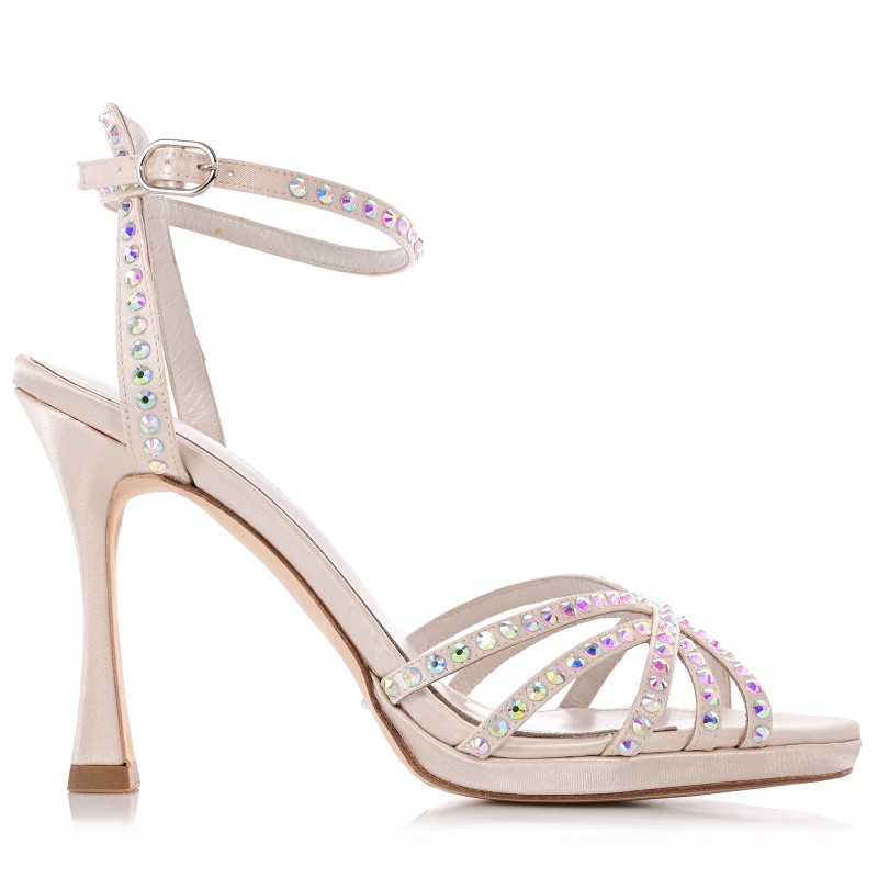 Ivory Satin Bridal Sandals