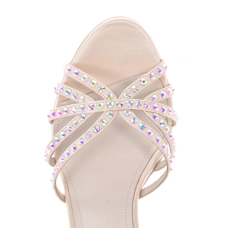 Ivory Satin Bridal Sandals