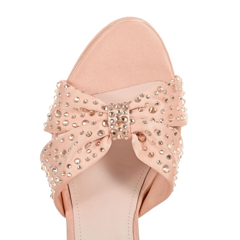 Beige Satin Bridal Sandals