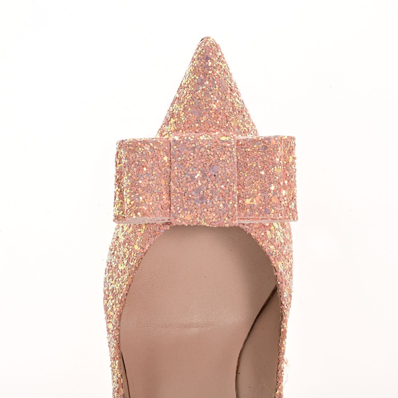 Pink Glitter Bridal Pumps