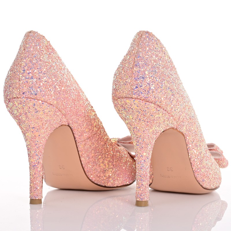 Pink Glitter Bridal Pumps