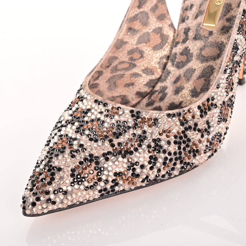 Women's Leopard Leather Pumps